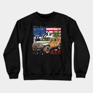 Jeep Gladiator JT series American Flag JEEP Crewneck Sweatshirt